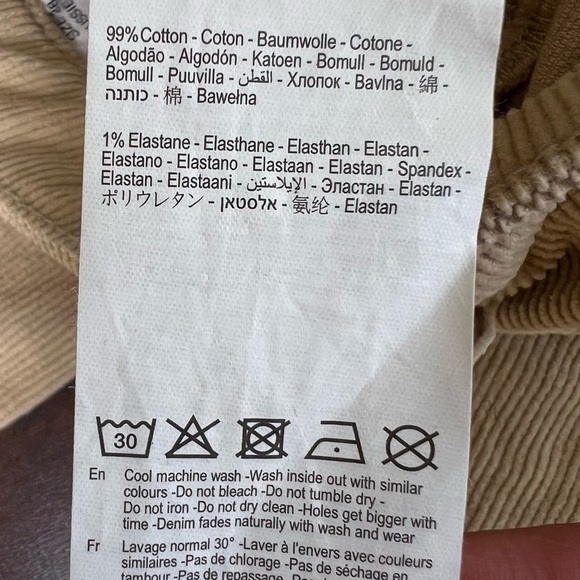 ROLLA’S Original High Rise Straight Corduroy Pants Tan Size 28 - Picture 12 of 13